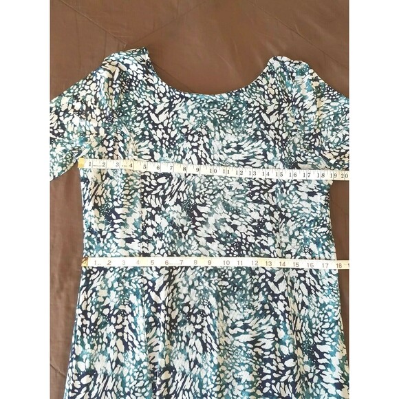 Allison britney Womens Dress Sz Large Coastal Artsy Nautical Beach Modern Casual - Picture 6 of 13